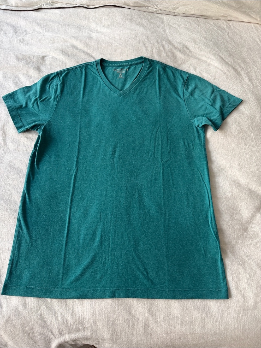 J. Crew Teal V-Neck Short Sleeve Tee